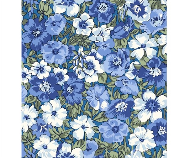 Liberty - The Orchard Garden - Blue - Peach Bloom